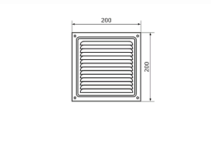 Решетка вент. 200х200 мм (белая) #220777